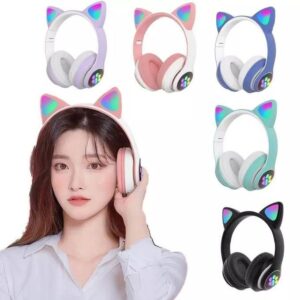 Casque Sans Fil – Oreilles de Chat Lumineuses & Bluetooth | Pour Enfants