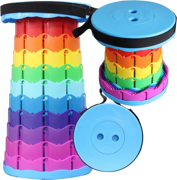 Tabouret Pliable Télescopique Arc-en-Ciel – Léger, Compact et Résistant - Image 4