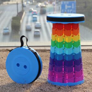 Tabouret Pliable Télescopique Arc-en-Ciel – Léger, Compact et Résistant