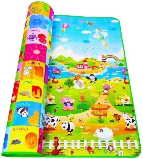 Grand Tapis de Jeu Double Face pour Bébé et Enfants – Éducatif, Doux et Polyvalent - Image 4