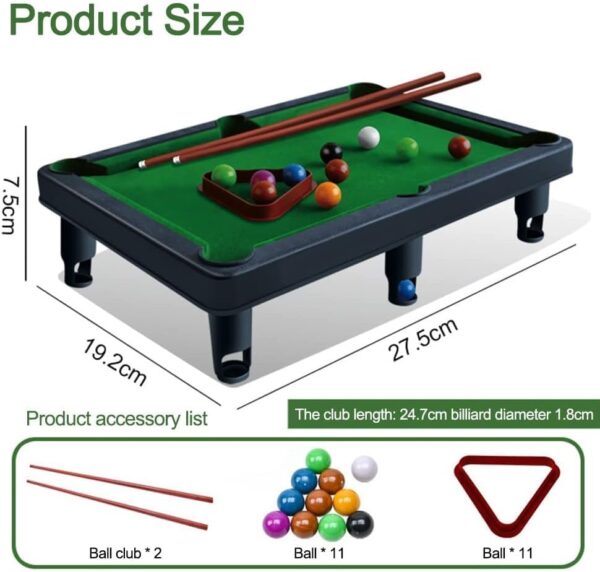 jeu de mini billard pour enfants – Ensemble de table pour 2 joueurs - Image 4