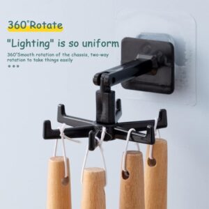lot de crochets porte-ustensiles rotatifs à 360° Okedar – Rangement gain de place pour cuisine et salle de bain :