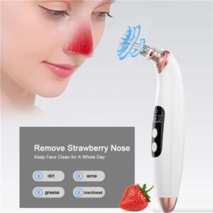 Aspirateur de points noirs et de pores – Appareil électrique rechargeable par USB avec kit d'extraction d'acné :