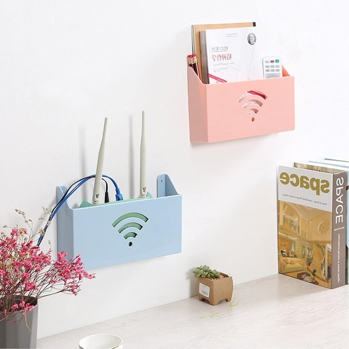 Coffret de Rangement pour Routeur Wi-Fi – Étagère Murale en PVC Multifonction - Image 4