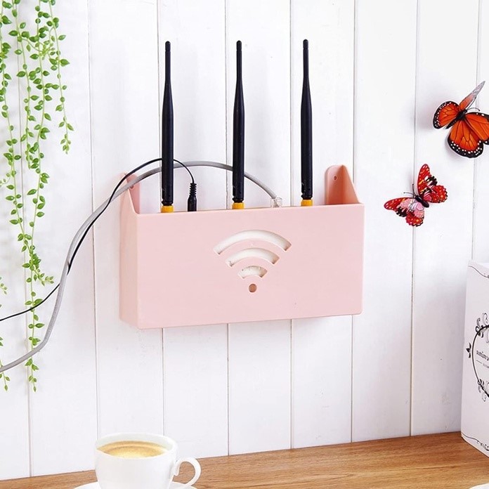 Coffret de Rangement pour Routeur Wi-Fi – Étagère Murale en PVC Multifonction - Image 3