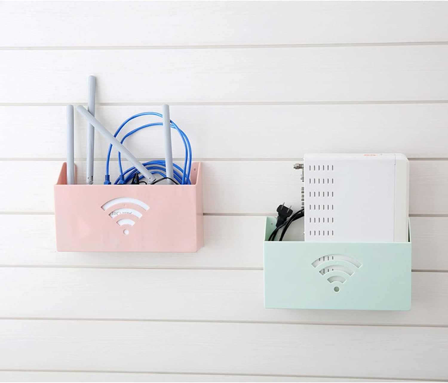 Coffret de Rangement pour Routeur Wi-Fi – Étagère Murale en PVC Multifonction - Image 2