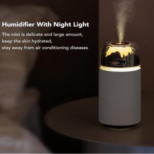 Mini Humidificateur Portable 300 ml – Brume Fraîche, USB, avec Veilleuse Intégrée