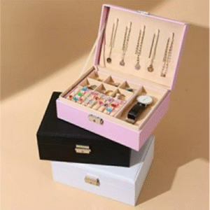 Boîte de Rangement Bijoux Double Couche