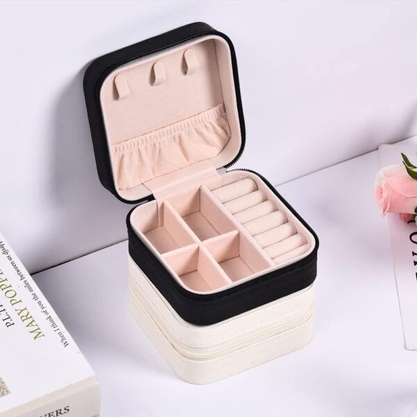 Boîte à bijoux de voyage – organisateur compact pour femme : - Image 4