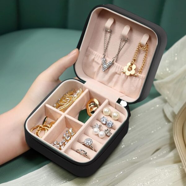Boîte à bijoux de voyage – organisateur compact pour femme : - Image 2