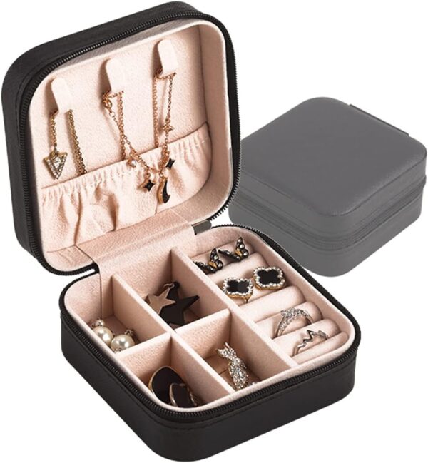Boîte à bijoux de voyage – organisateur compact pour femme :