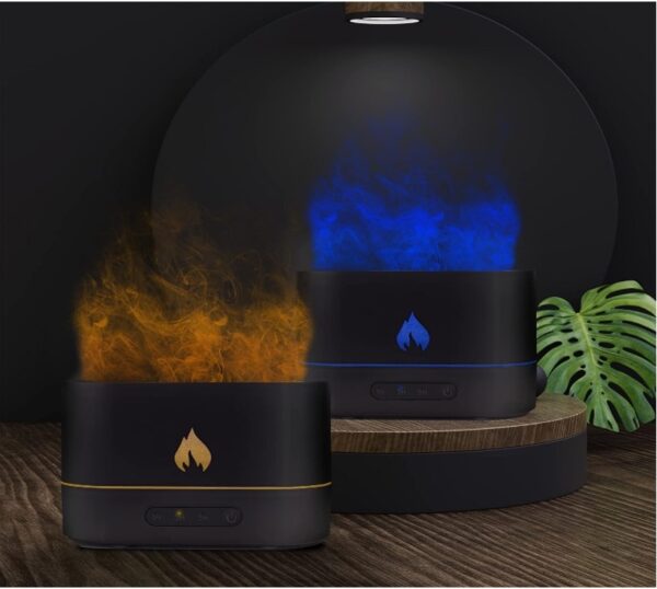 Diffuseur d’Huiles Essentielles 3 en 1 – Humidificateur, Veilleuse à Effet Flamme & Aromathérapie - Image 5
