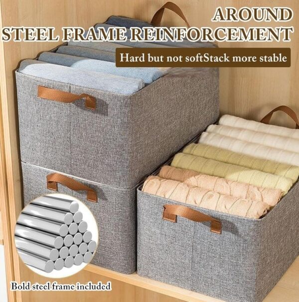 🪑 Petit Pouf de Rangement Pliable – Tabouret Carré Multifonction - Image 6