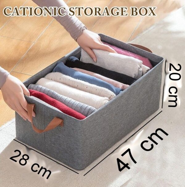 🪑 Petit Pouf de Rangement Pliable – Tabouret Carré Multifonction - Image 5