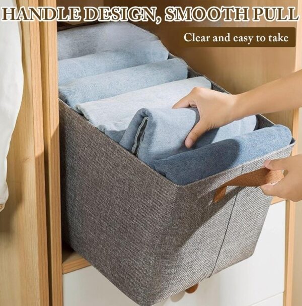🪑 Petit Pouf de Rangement Pliable – Tabouret Carré Multifonction - Image 4