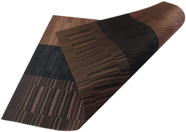 sets de table Horoly en vinyle tissé, lavables et résistants à la chaleur :