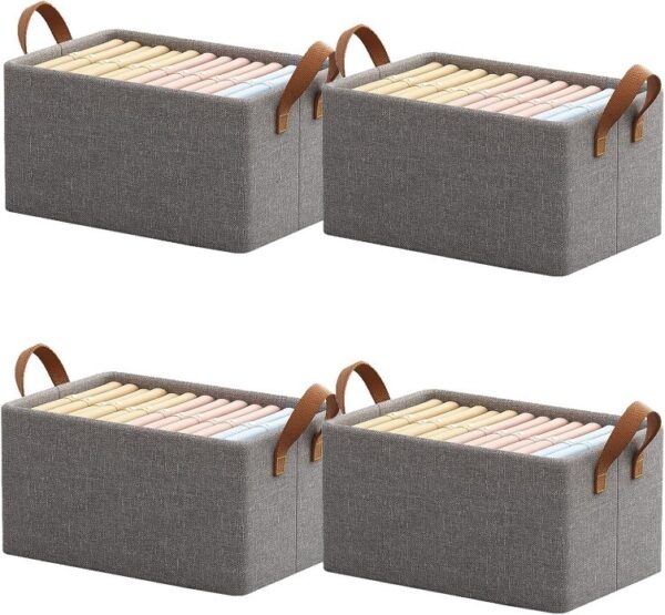 🪑 Petit Pouf de Rangement Pliable – Tabouret Carré Multifonction - Image 2