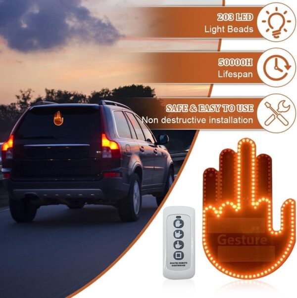 Panneau LED Gestuel pour Voiture