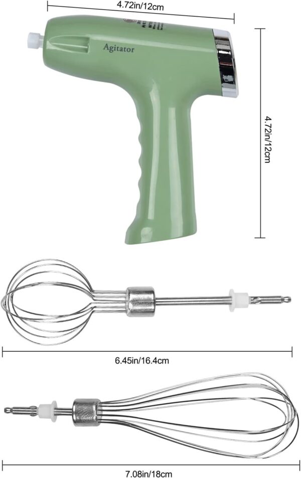 Mixeur Électrique 2 en 1 Lychee | 5 Vitesses + Mini Robot Culinaire | Rechargeable USB – Vert - Image 7