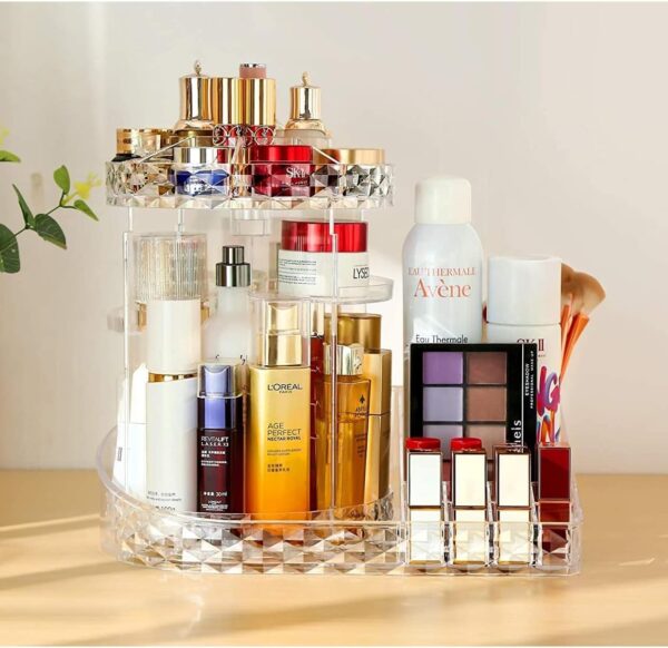 organiseur de maquillage rotatif en acrylique - Image 3