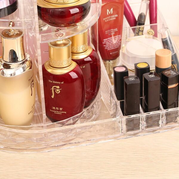 organiseur de maquillage rotatif en acrylique - Image 4