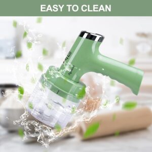 Mixeur Électrique 2 en 1 Lychee | 5 Vitesses + Mini Robot Culinaire | Rechargeable USB – Vert