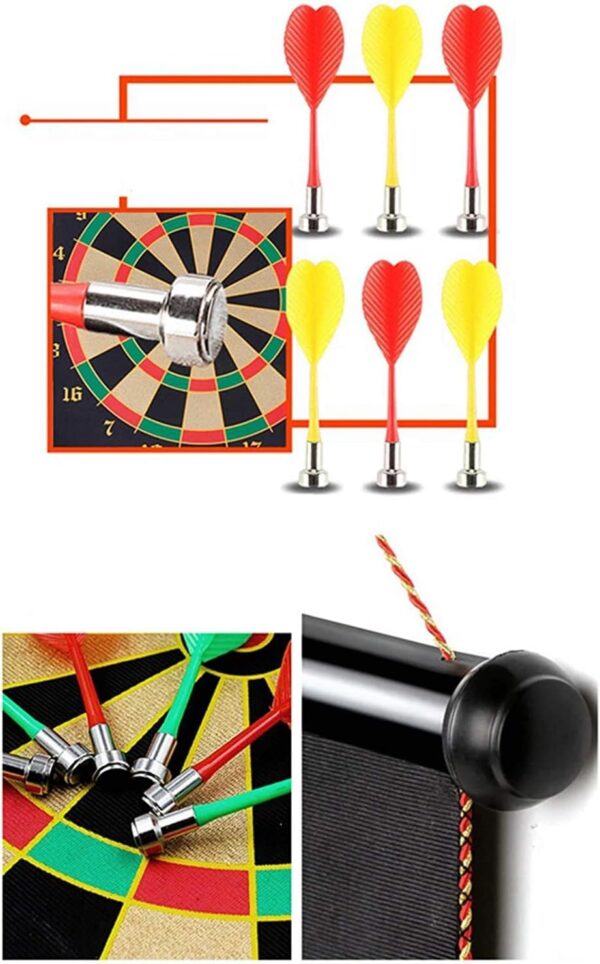 Jeu de Fléchettes Magnétique Double avec Bullseye - Image 2