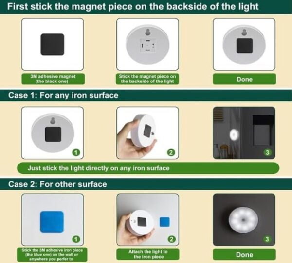 Lampe LED à Détecteur de Mouvement – Rechargeable, Sans Fil & Autocollante - Image 6