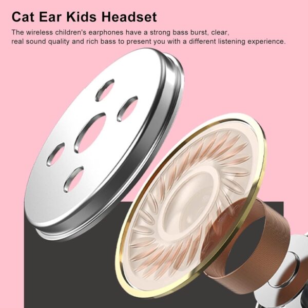 Casque Sans Fil – Oreilles de Chat Lumineuses & Bluetooth | Pour Enfants - Image 4