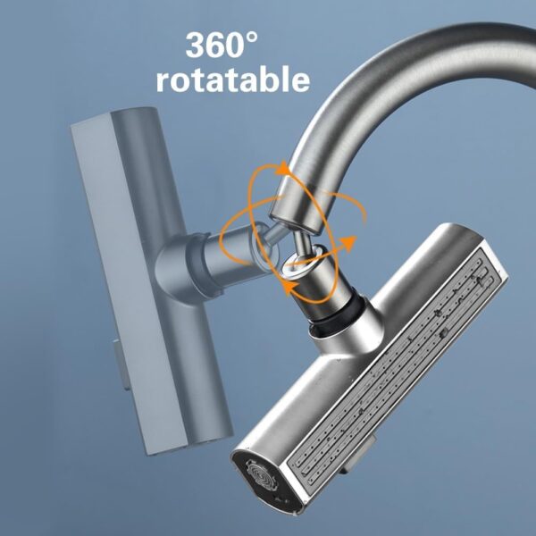 robinetterie de cuisine cascade 3 en 1 avec fonction pivotante - Image 2