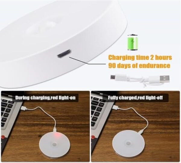 Lampe LED à Détecteur de Mouvement – Rechargeable, Sans Fil & Autocollante - Image 4