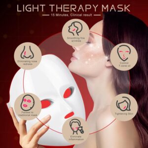 masque facial de thérapie par lumière LED rouge 7 couleurs