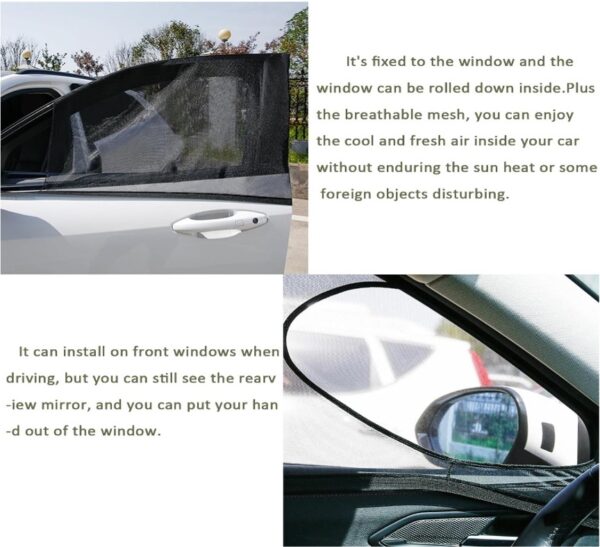 Moustiquaires Universelles pour Vitres Avant de Voiture Approvalp - Image 2
