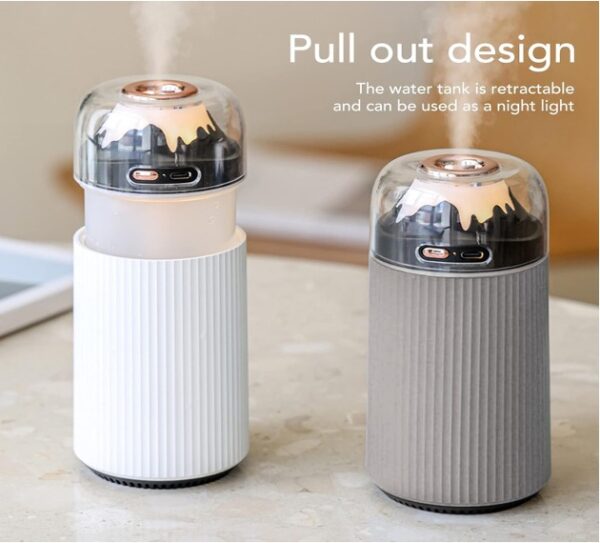 Mini Humidificateur Portable 300 ml – Brume Fraîche, USB, avec Veilleuse Intégrée - Image 4