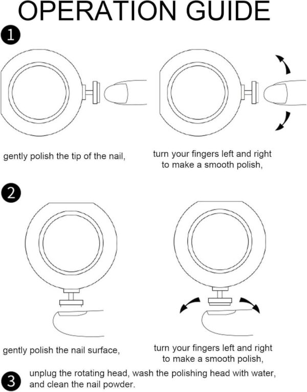 Lime à ongles électrique pour bébé avec 6 têtes interchangeables : - Image 4