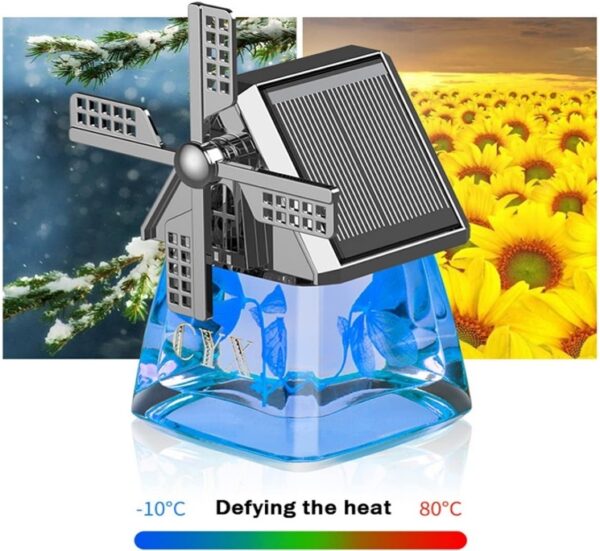 Désodorisant de voiture rotatif à énergie solaire