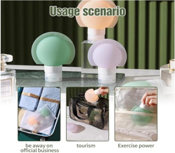 Medylaiy Flacons de Voyage en Silicone, TSA Approuvés 2oz (60 ml) - Image 4