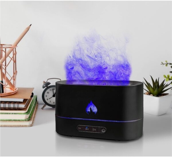 Diffuseur d’Huiles Essentielles 3 en 1 – Humidificateur, Veilleuse à Effet Flamme & Aromathérapie - Image 4